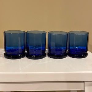 Cobalt blue, drinking glasses